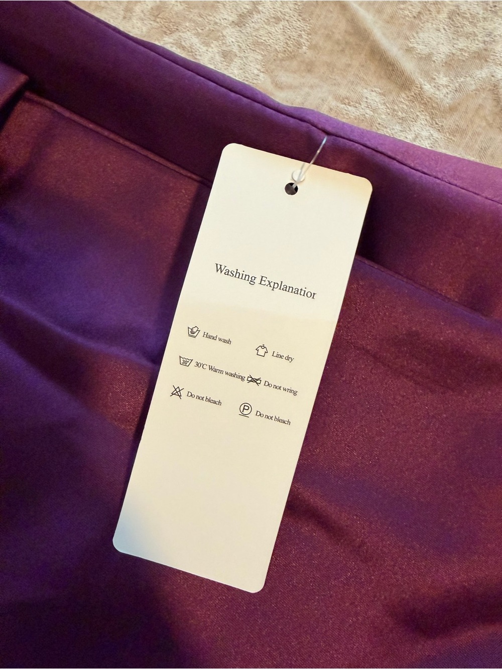 NWT Amazon One-Shoulder Deep Plum Satin Evening Gown, Size 10 - Picture 8 of 8